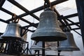 Bells from the belfry of the St. Sophia Cathedral in the ancient Kremlin Royalty Free Stock Photo