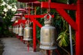 Bells in a buddhist asian temple