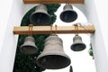 The bells in the church belfry