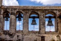 Bells from the courtyard of a California Mission Royalty Free Stock Photo