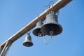 three bells in Jvari Monastery in Mtskheta Royalty Free Stock Photo