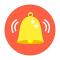 Bells ringing bell icon. Vector stock illustration. Royalty Free Stock Photo