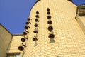 Bells on side of a building Royalty Free Stock Photo