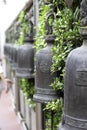 Bells in temples used to beat time to make merit Royalty Free Stock Photo