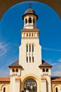 Belltower of Archiepiscopal Cathedral, Alba Iulia Royalty Free Stock Photo