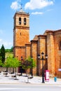 Belltower of Concathedral of San Pedro at Soria Royalty Free Stock Photo