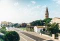 Belltower Duomo Santo Stefano in Caorle Italy Royalty Free Stock Photo