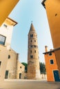 Belltower Duomo Santo Stefano in Caorle Italy Royalty Free Stock Photo