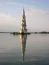 Belltower in the middle of lake Royalty Free Stock Photo