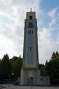 Belltower of Mostar Catholic Cathedral in Mostar.Bosnia and Herzegovina Royalty Free Stock Photo