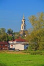 Belltower of Rizopolozhensky convent in Suzdal, Russia Royalty Free Stock Photo