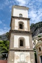 Belltower of Santa Maria Assunta Church in Positano, Naples, Italy Royalty Free Stock Photo