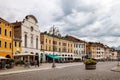 The Martiri square in summer cloudy day in Belluno, Italy