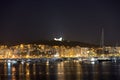 Bellver Castle, Palma de Mallorca at night Royalty Free Stock Photo