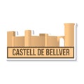bellver castle. Vector illustration decorative design
