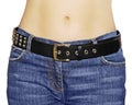 Belly button jeans Royalty Free Stock Photo