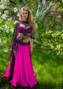Woman in belly dance costume Royalty Free Stock Photo