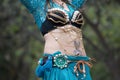 Belly dance performing woman