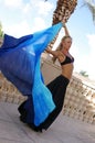 Belly dancer arching back