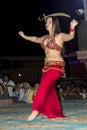 Belly dancer balances sword, Dubai