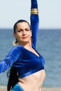 Belly Dancer on a Beach Royalty Free Stock Photo