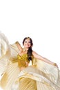 Belly Dancer with golden wings Royalty Free Stock Photo