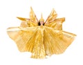 Belly dancer with golden wings Royalty Free Stock Photo