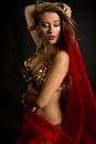 Belly dancer portrait Royalty Free Stock Photo