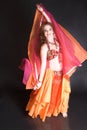 Belly Dancer in Red Royalty Free Stock Photo