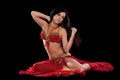 Belly Dancer in Red Costume