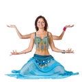 Belly Dancer sitting like Shiva