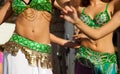 Belly dancers detail Royalty Free Stock Photo