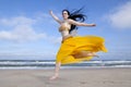 Belly Dancing on the Beach Royalty Free Stock Photo