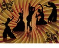 Belly dancing black woman silhouette