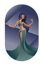 Belly dancing eastern beauty Royalty Free Stock Photo