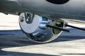 WW2 B17 bomber belly gunner position Royalty Free Stock Photo