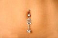 Belly with piercing Royalty Free Stock Photo
