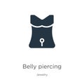 Belly piercing icon vector. Trendy flat belly piercing icon from jewelry collection isolated on white background. Vector Royalty Free Stock Photo