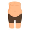 Belly problem fat icon cartoon vector. Stomach health