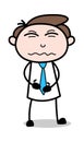 Belly Problem - Office Businessman Employee Cartoon Vector Illustration