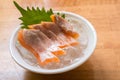 Belly Salmon Sasimi on ice Royalty Free Stock Photo