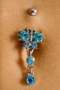 Bellybutton piercing Royalty Free Stock Photo