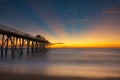 Belmar Fishing Pier sunrise Royalty Free Stock Photo