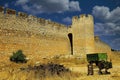 Belmonte castle walls in Cuenca.