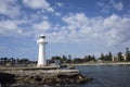 Belmore Basin, North Wollongong, lighthouse at Wollongong Harbour, Australia