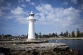 Belmore Basin, North Wollongong, lighthouse at Wollongong Harbour, Australia