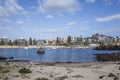 Belmore Basin, North Wollongong, buildings against Wollongong Harbour, Australia