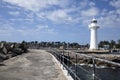 Belmore Basin, North Wollongong, lighthouse at Wollongong Harbour, Australia