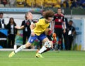 Germany and Brazil team during the 2014 World Cup Semi-finals Royalty Free Stock Photo