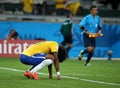 Germany and Brazil team during the 2014 World Cup Semi-finals Royalty Free Stock Photo